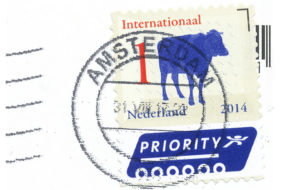 2014 stamp of a cow- Netherlands