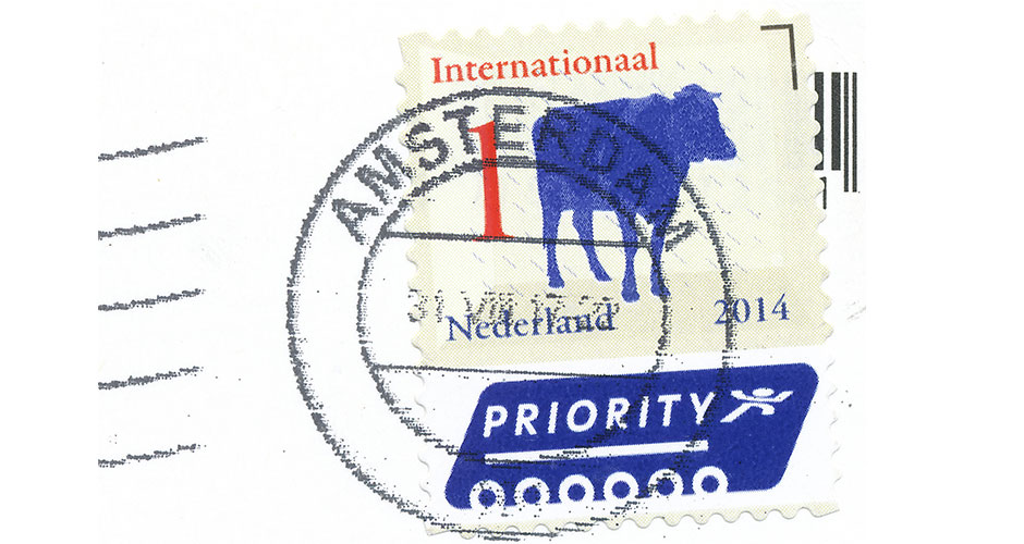 2014 stamp of a cow- Netherlands