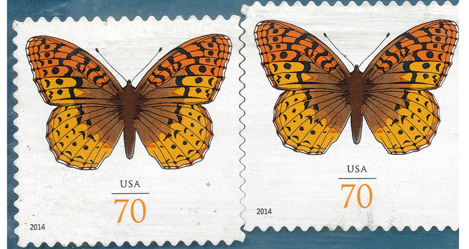 two US butterfly stamps